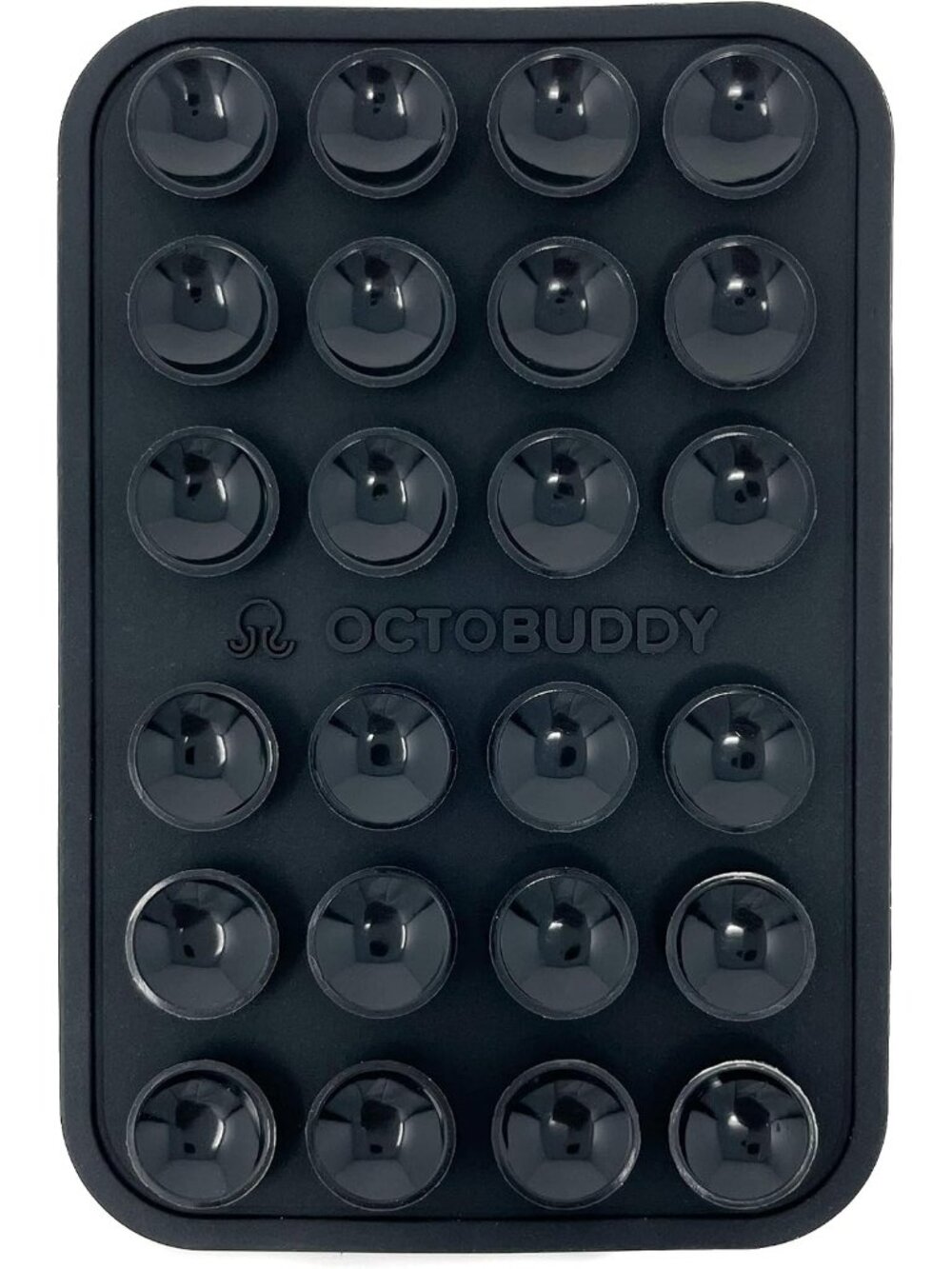OCTOBUDDY Silicone Suction Phone Case Adhesive Mount Black Hands-Free Holder